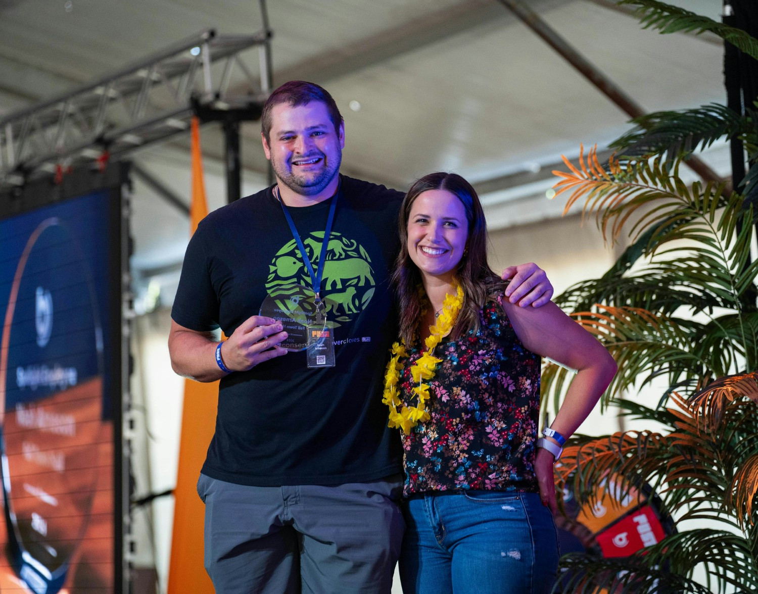 Noah, a Customer Support Specialist, receives Spotlight Employee award at Town Hall meeting in September 2024.