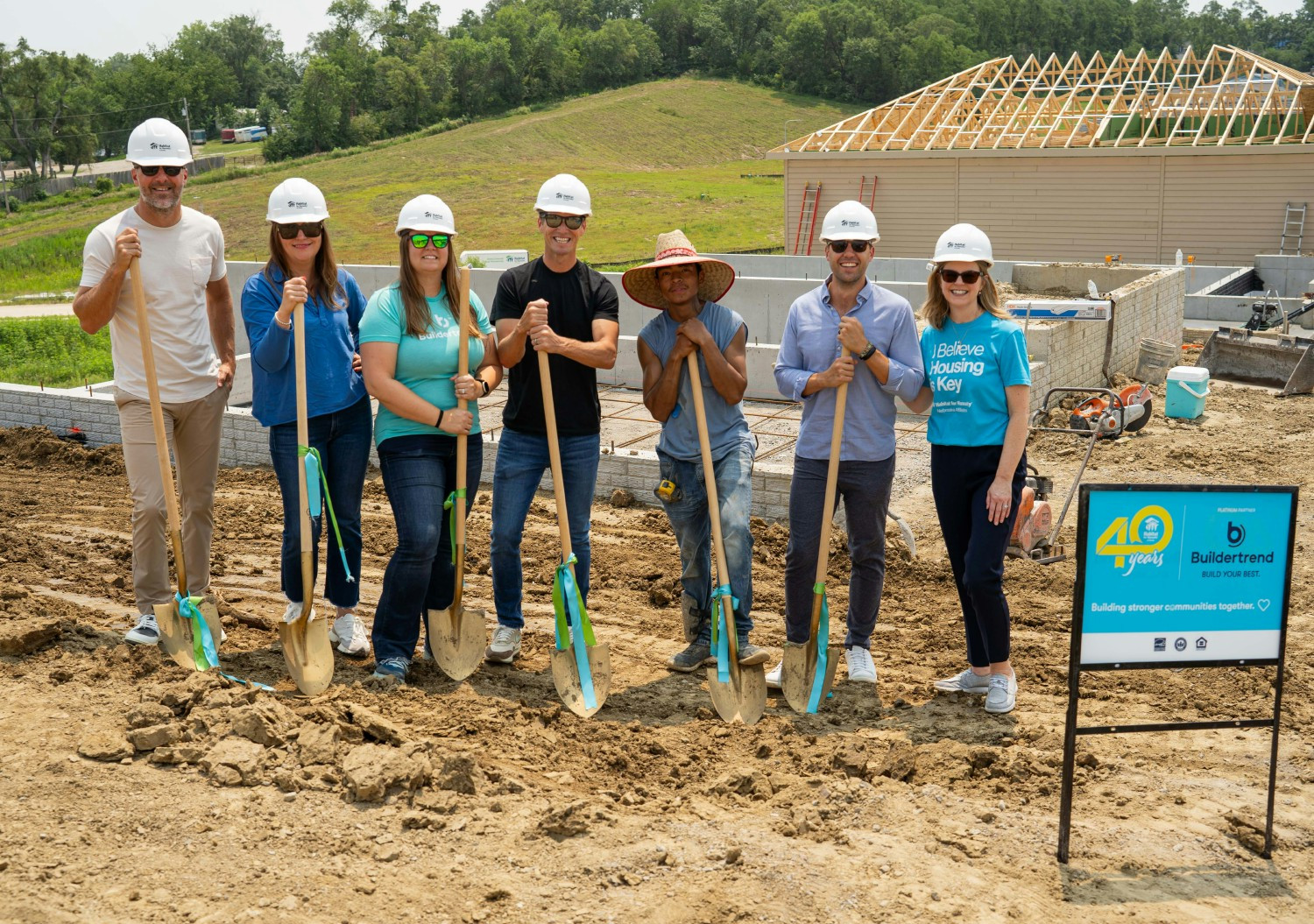 Buildertrend leaders break ground with Habitat for Humanity of Omaha, kicking off two-year whole home build commitment.