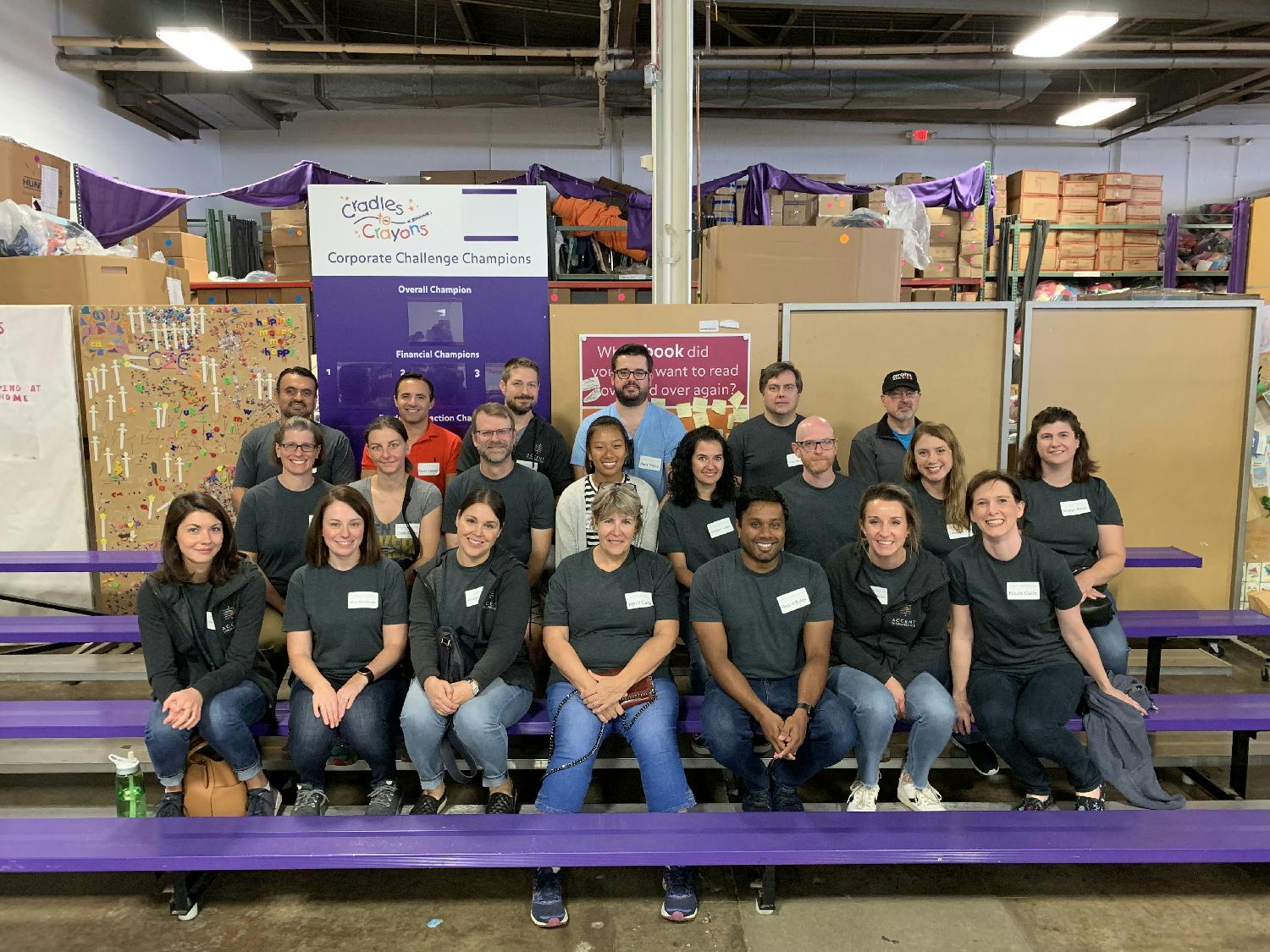 Our fall volunteer day at Cradles To Crayons 
