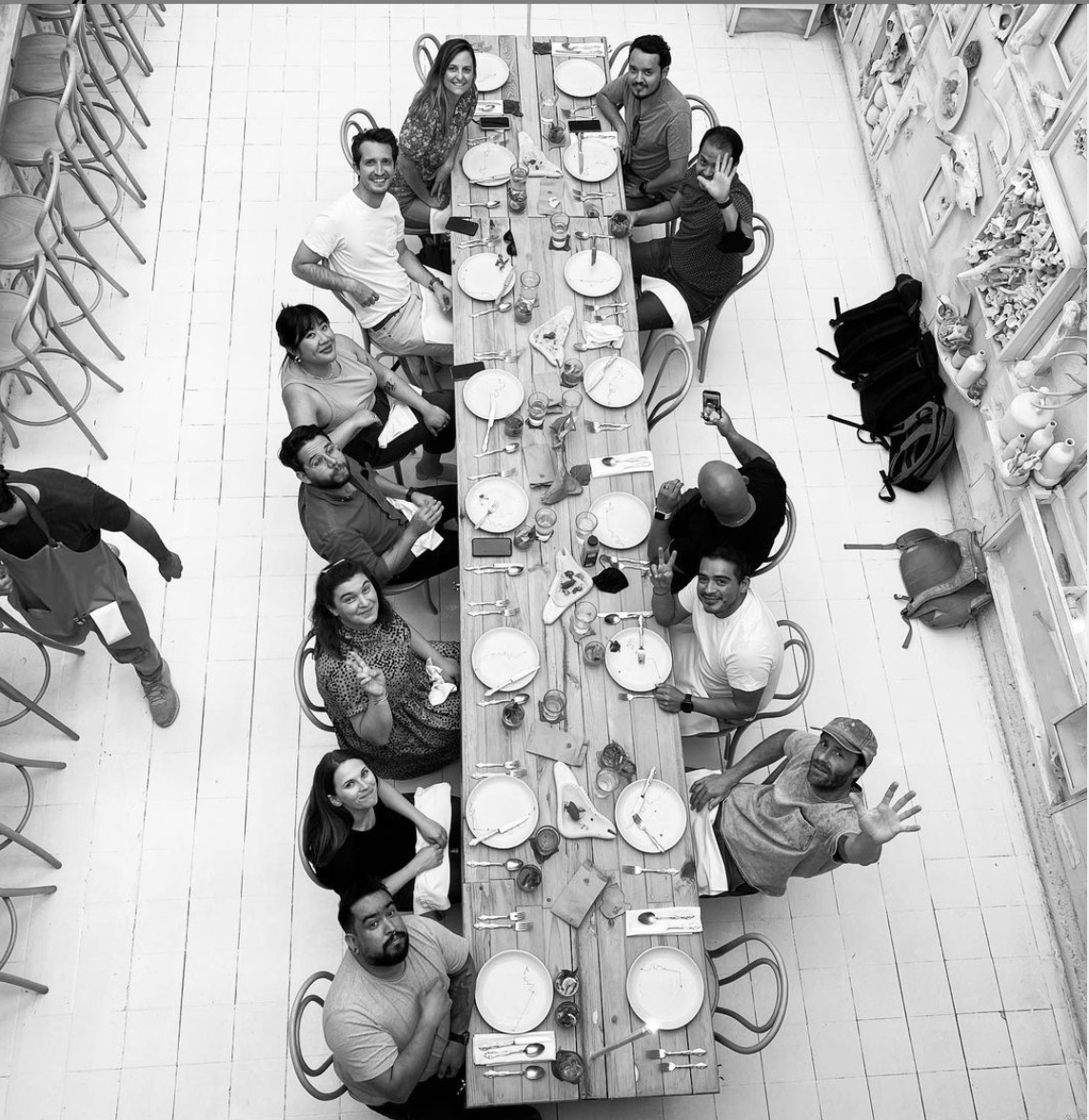 Crew Enjoying Dinner in Guadalajara