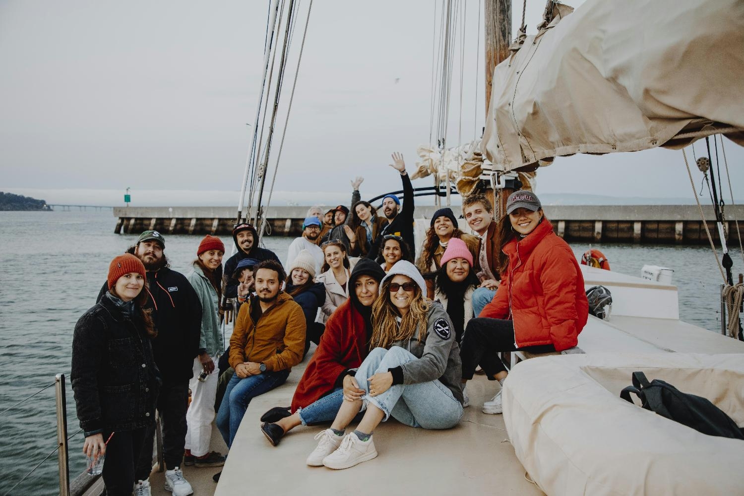 Crew Sailing Under the Bay Bridge