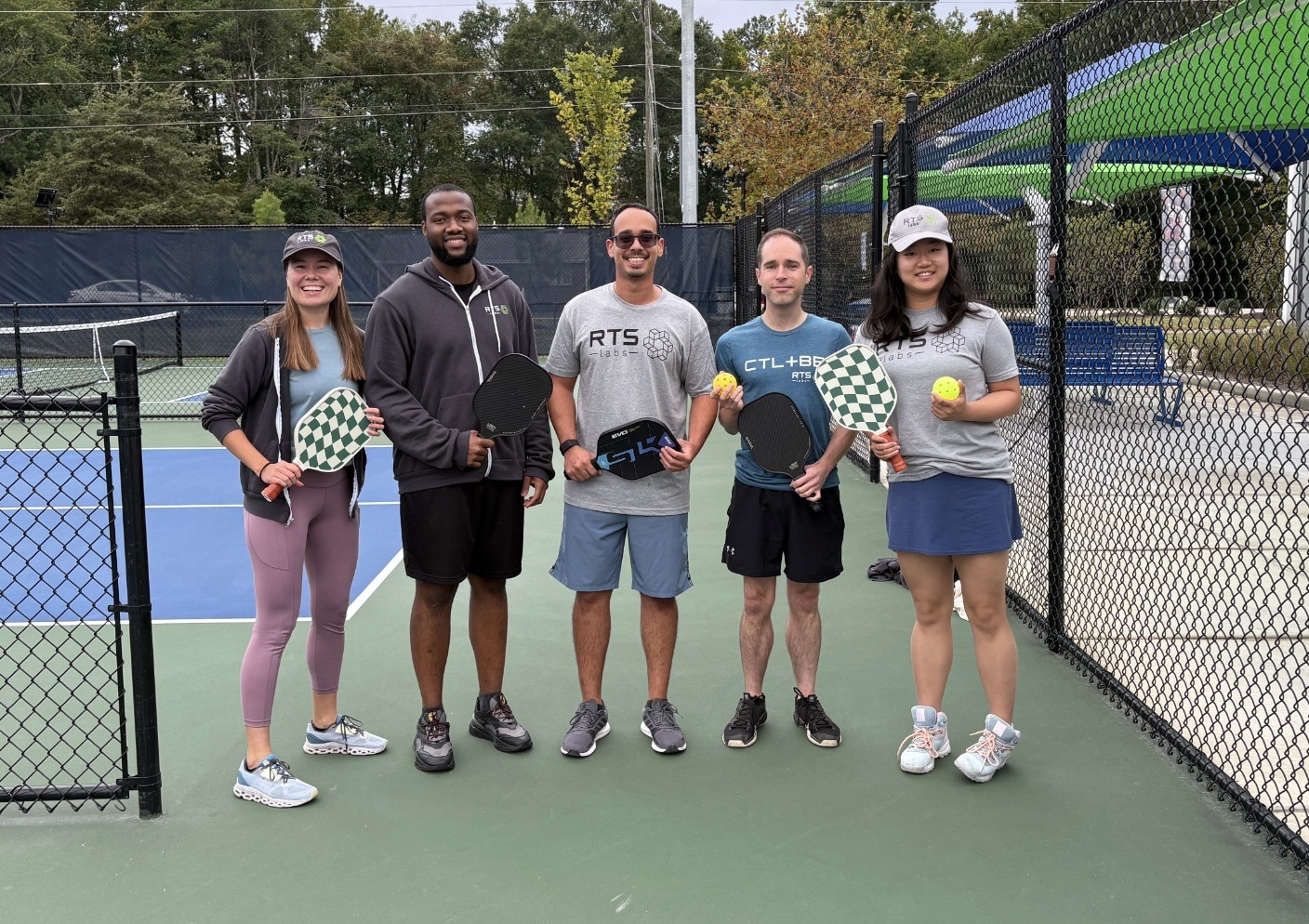 Several employees recently joined together to form an official RTS Pickleball team. They now have branded paddles.