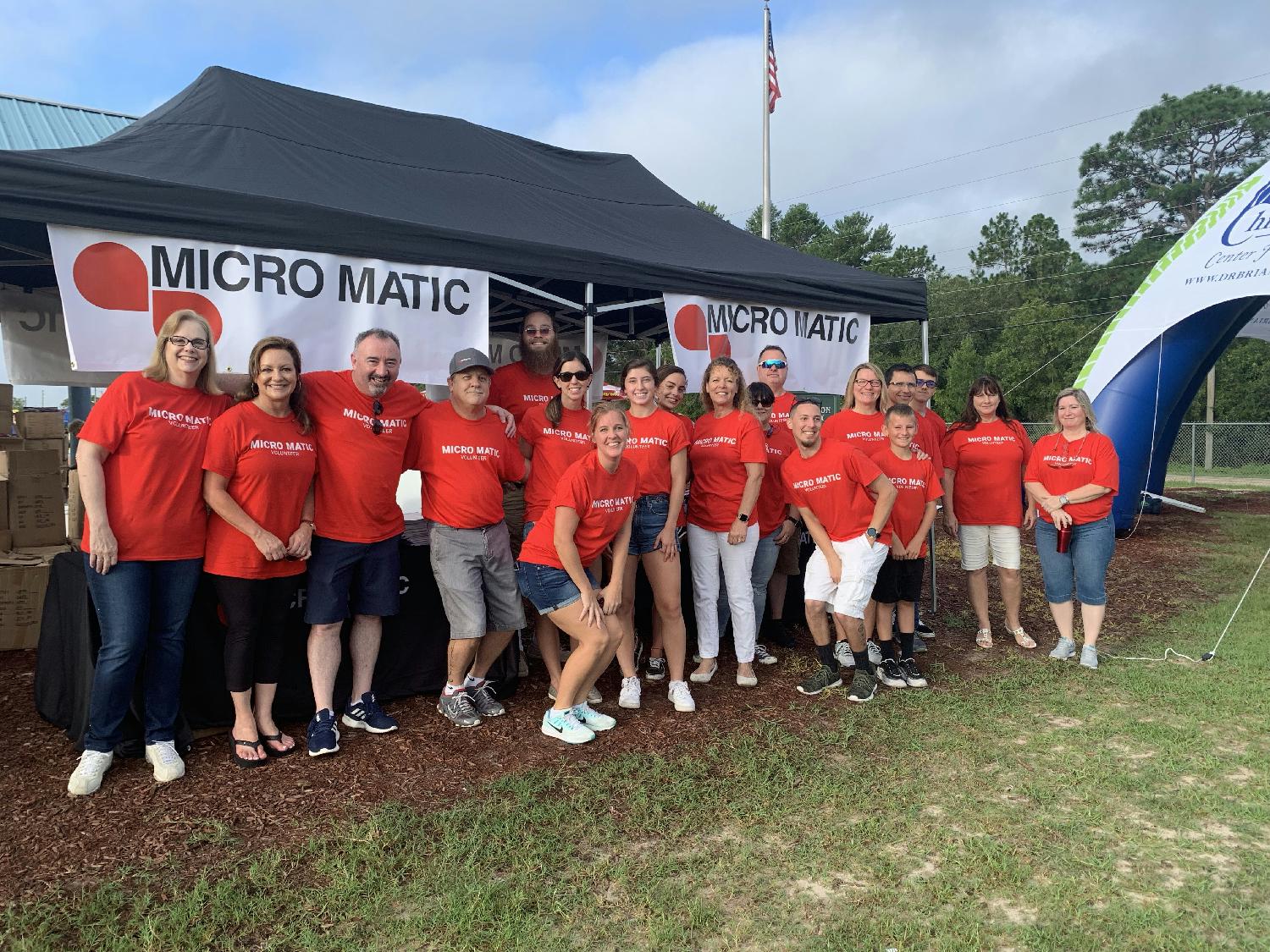 Micro Matic, USA employees volunteering at our local Back to School Extravaganza!  We helped provide school supplies to almost 2,000 children.