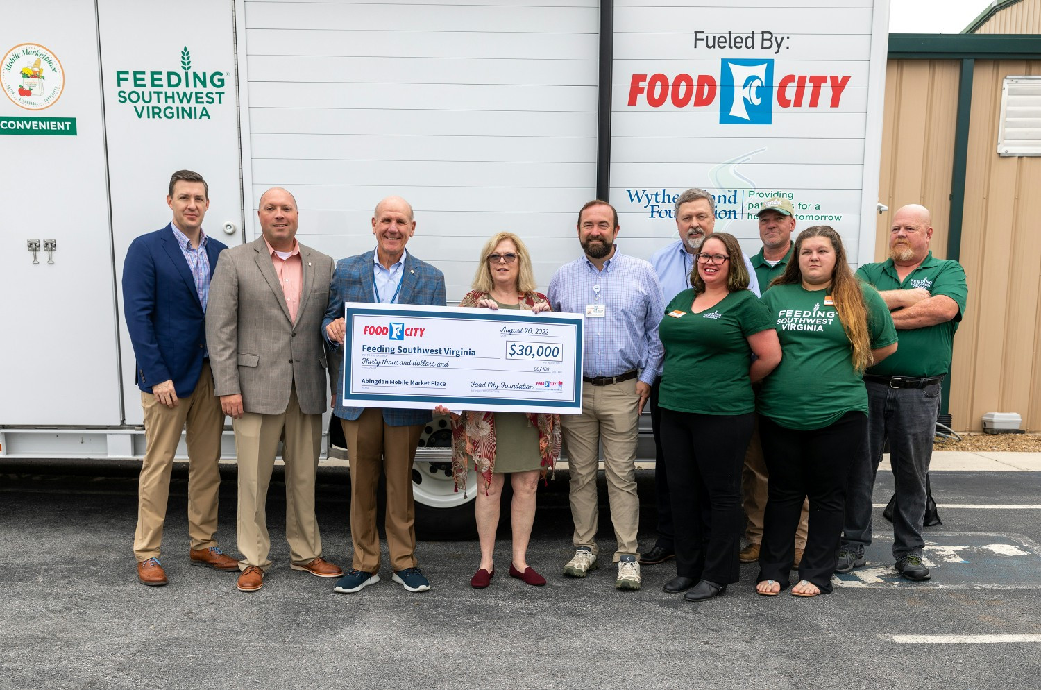 Food City presents donation to Feeding Southwest Virginia. 
