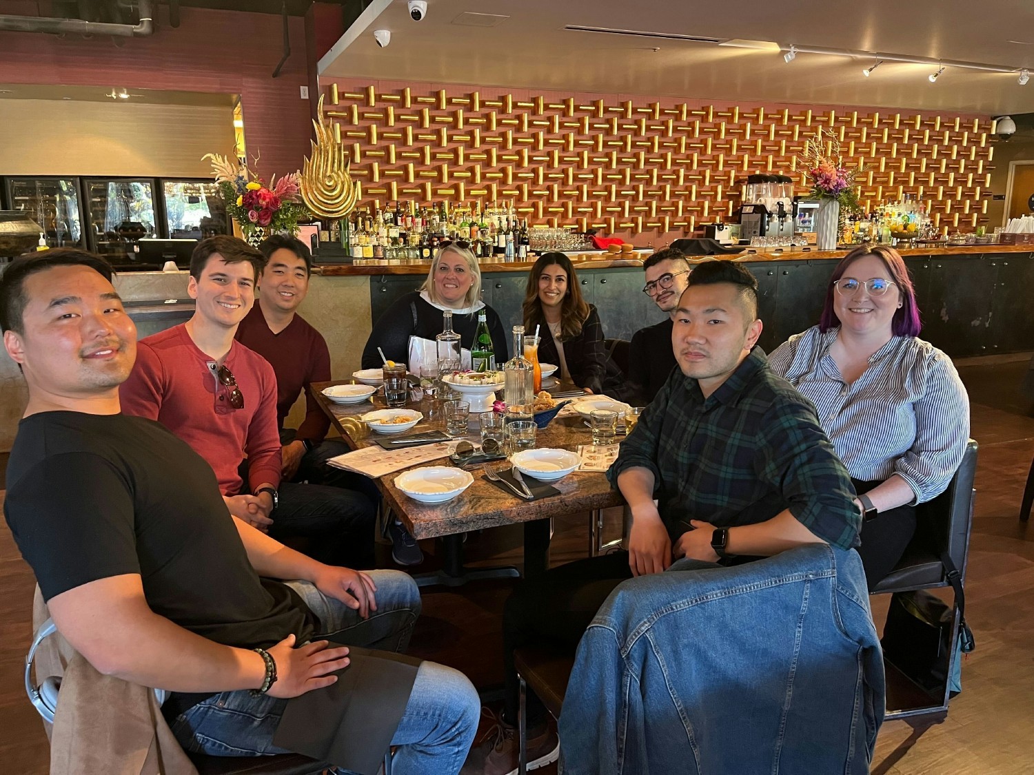 Sanguine Biosciences team members having dinner in the beautiful San Francisco Bay Area