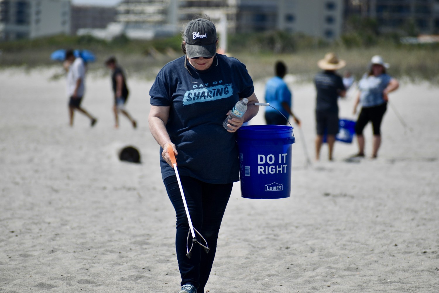 Staff serving the community Beach Cleanup