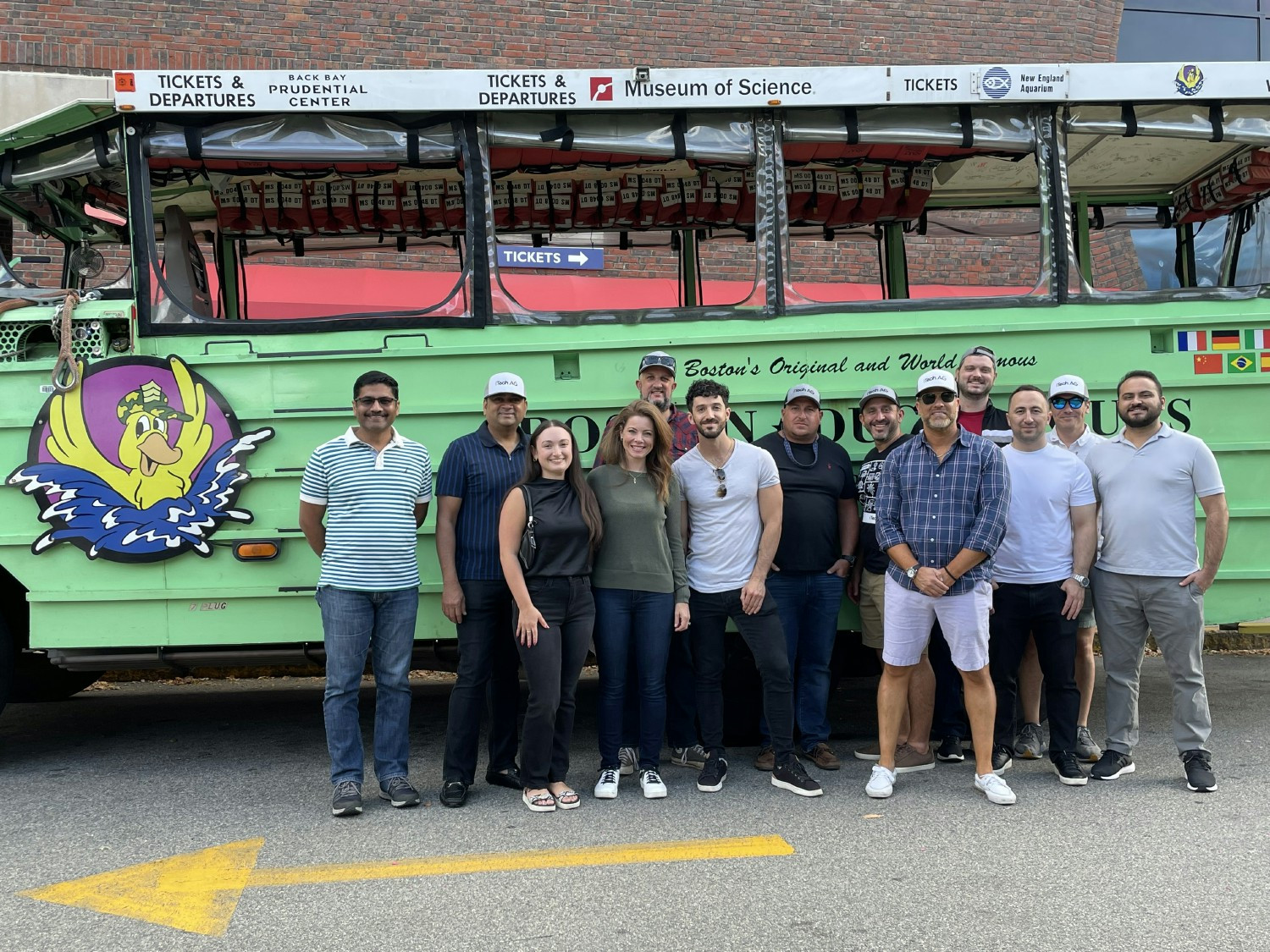 Remote iTech AG employees have a fun time meeting up for the iTech AG Boston Roadshow.