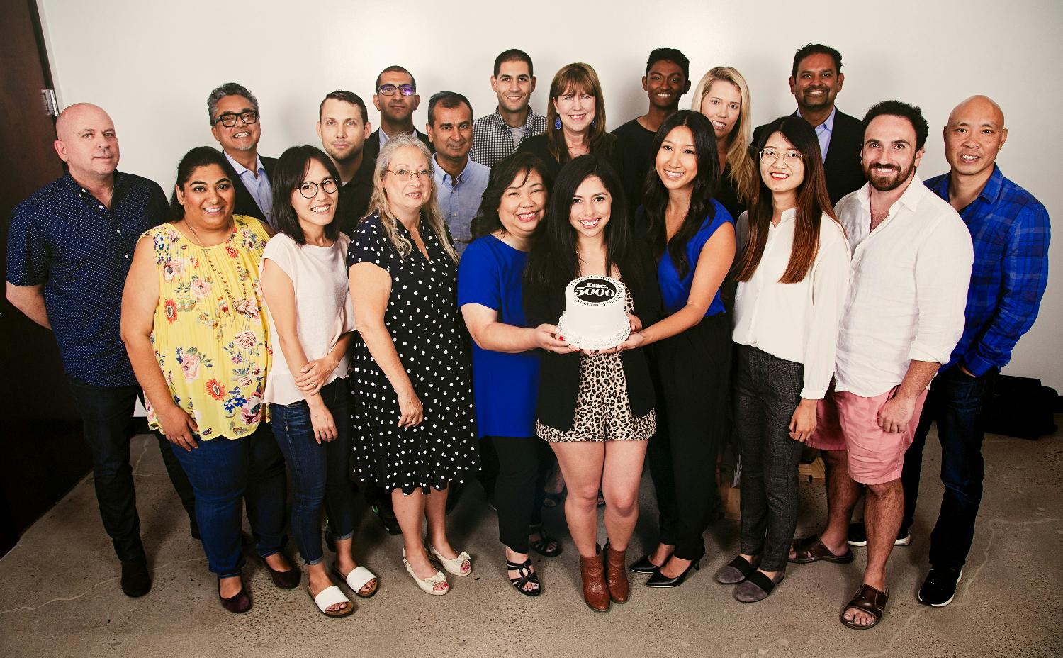 Celebrating the Inc 5000 Fastest Growing Company award at Sabio’s App Science® Labs