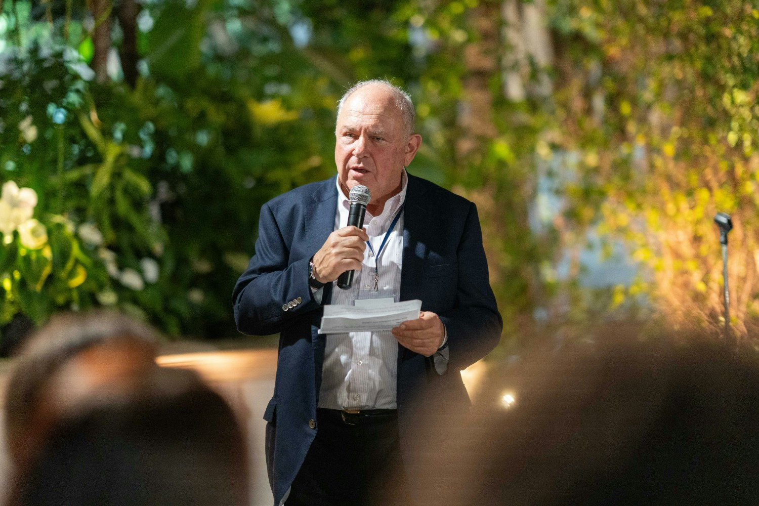 Founder and CEO Bob Hart welcomes colleagues to The Sync Up, TruAmerica's three-day company-wide offsite marking twelve