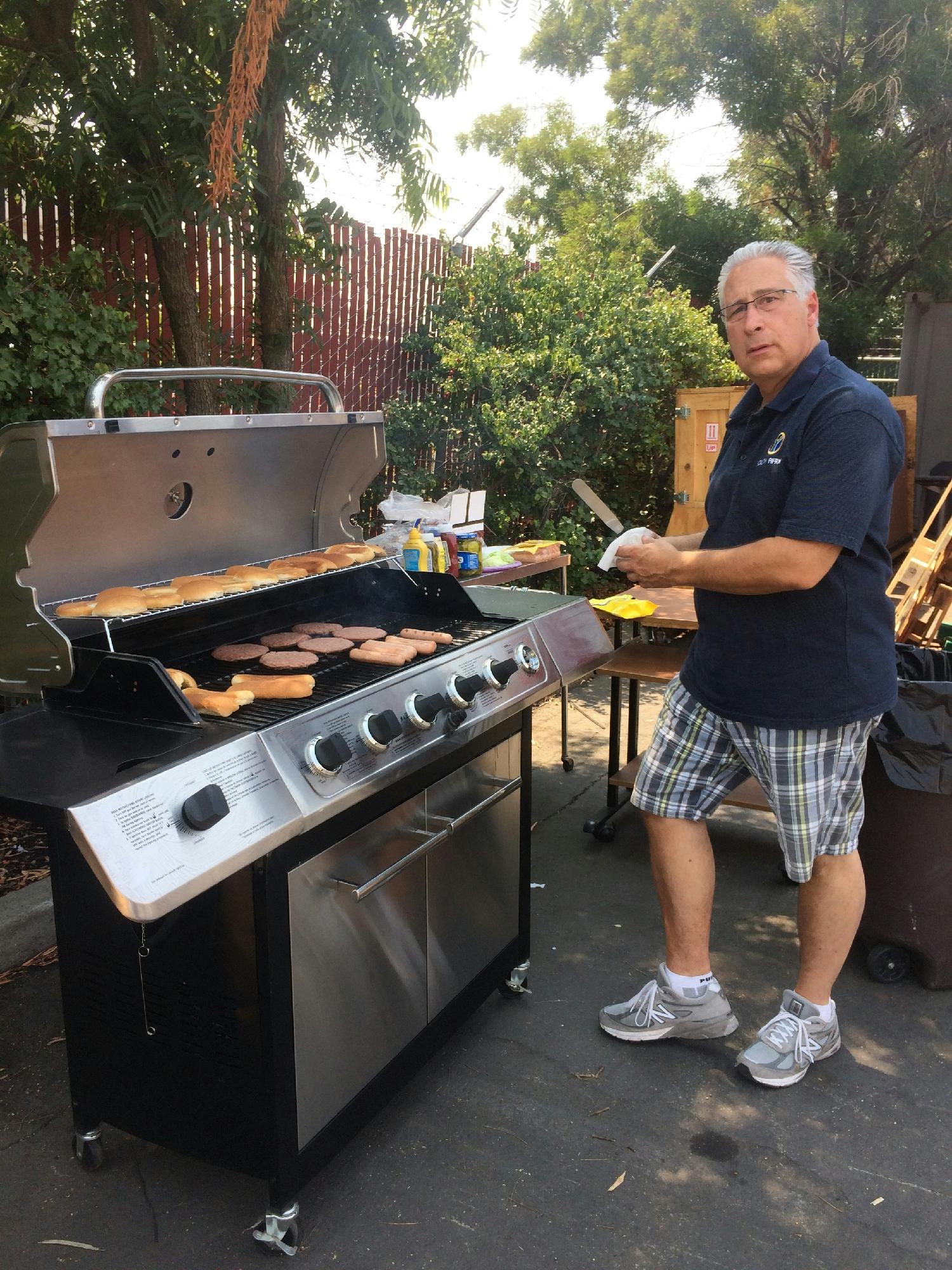 Cooking for weekly summer company barbecue