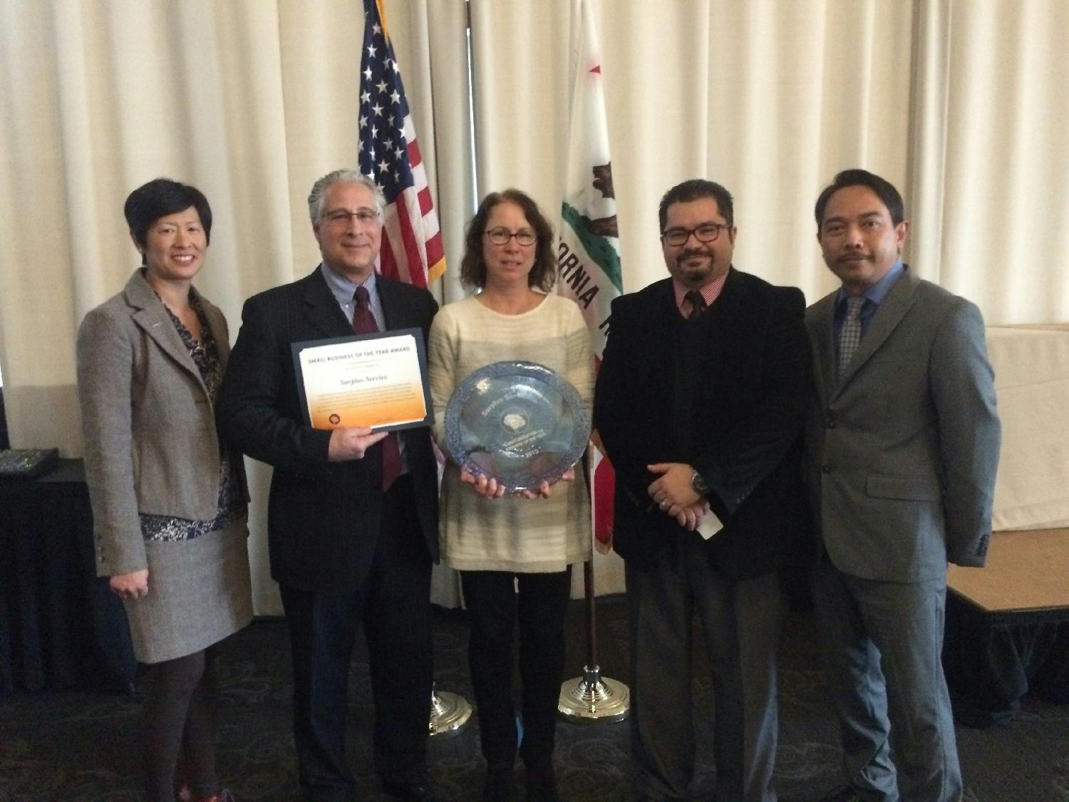 Ceremony for accepting the Governor’s Environmental and Economic Leadership Award, California’s highest sustainability award