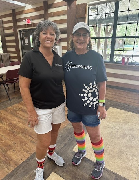 Our very own President/CEO Sue Ventura (left) joined by Suzanne Caporina, VP of Operations at Camp Challenge Lend a Hand