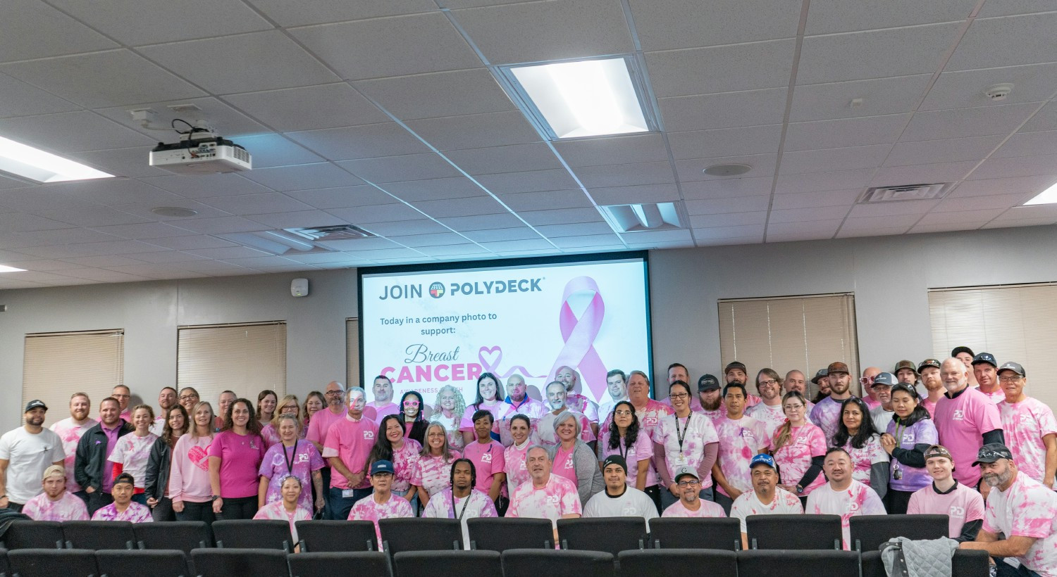 For Breast Cancer Awareness Month, employees across our company showed up in pink, coming together to support a cause