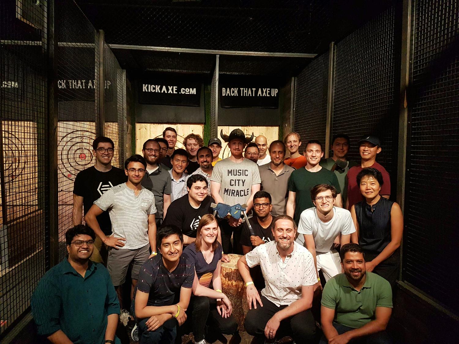During Summer Swarm this year, our team of engineers tried their skills out with axe throwing!
