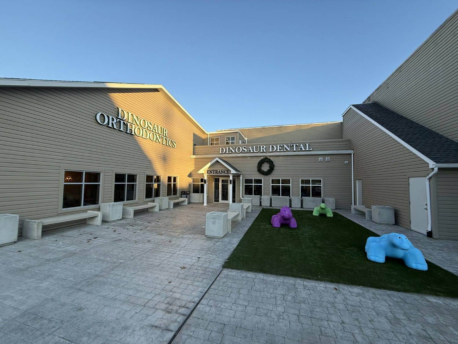 Our newest office, Dino Ortho opened in 2024. It's on the same campus as our pediatric dental office, Dinosaur Dental. 