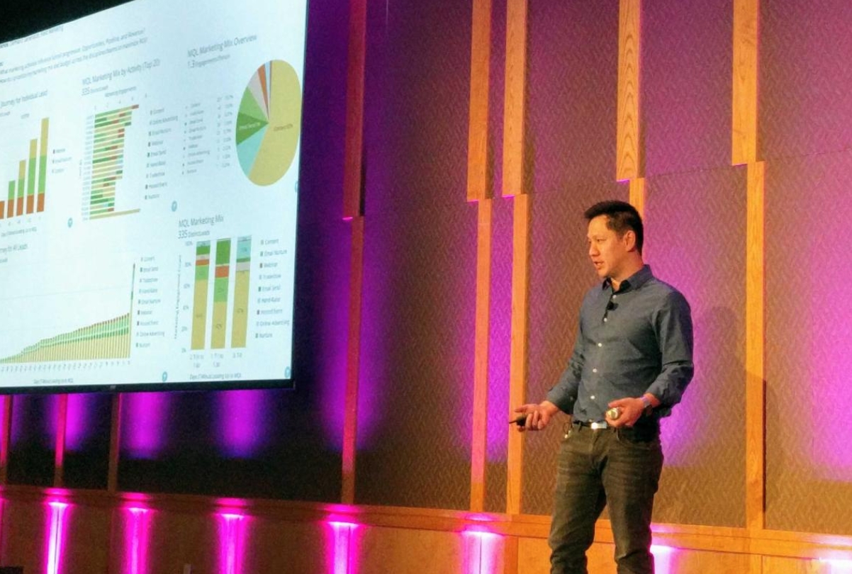 Marketing Intelligence Consultant, Eric Wong speaking at a session in 2019