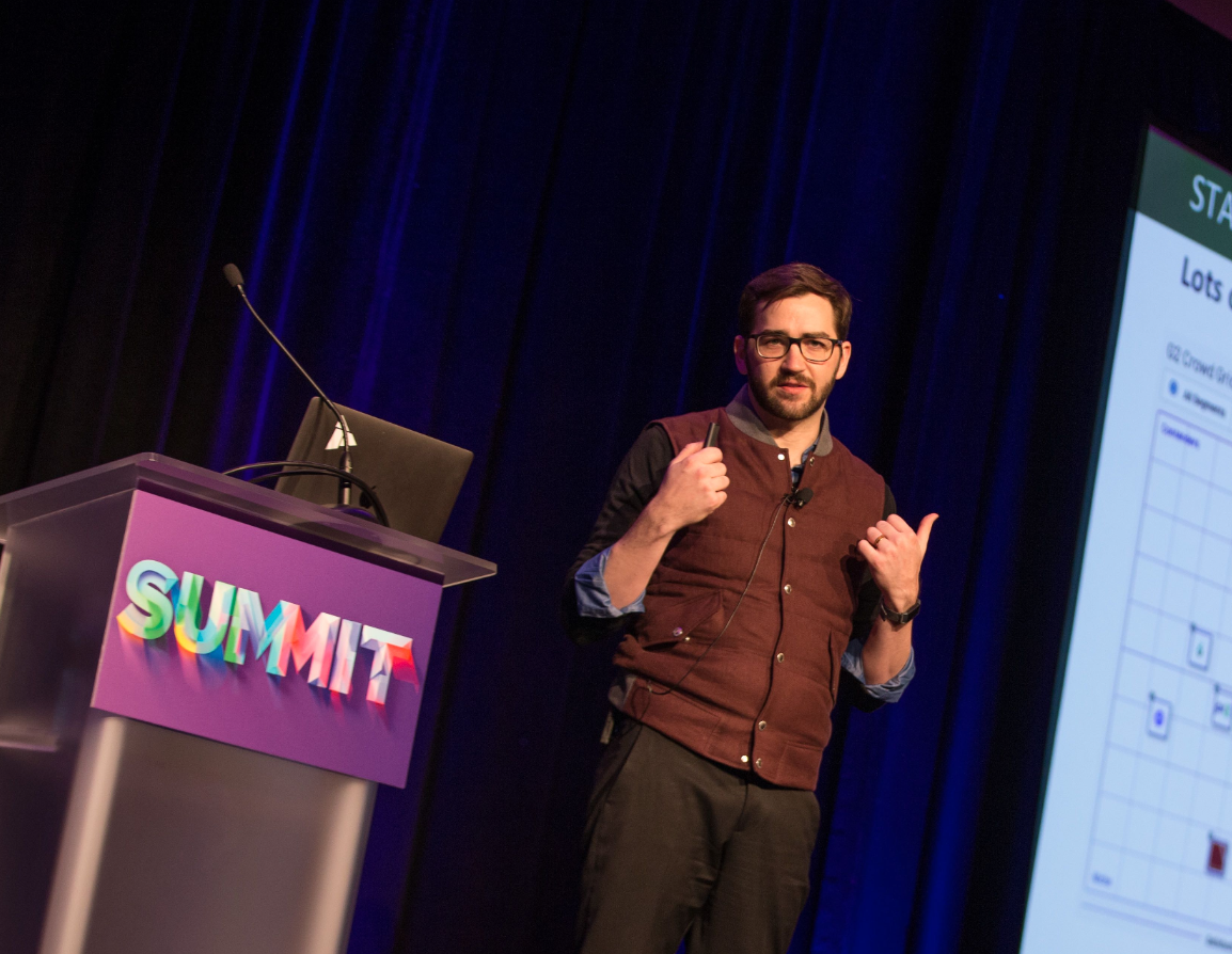 Etumos founder, Edward Unthank, during one of his sessions at The Adobe Summit in 2019