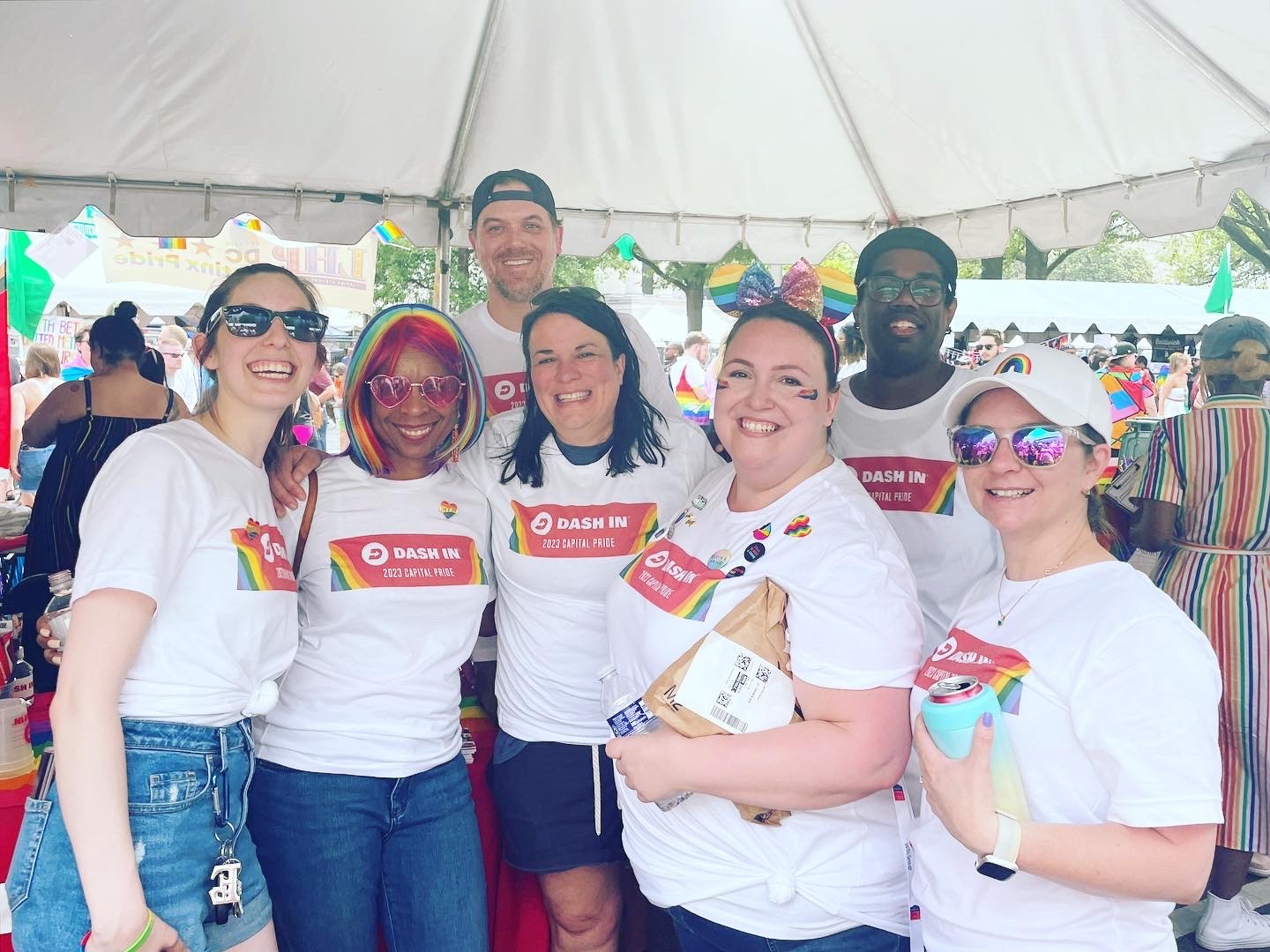 Wills Group team represents Dash In at the 2023 Capital Pride Festival in Washington, D.C. during 2023 Pride Month. 