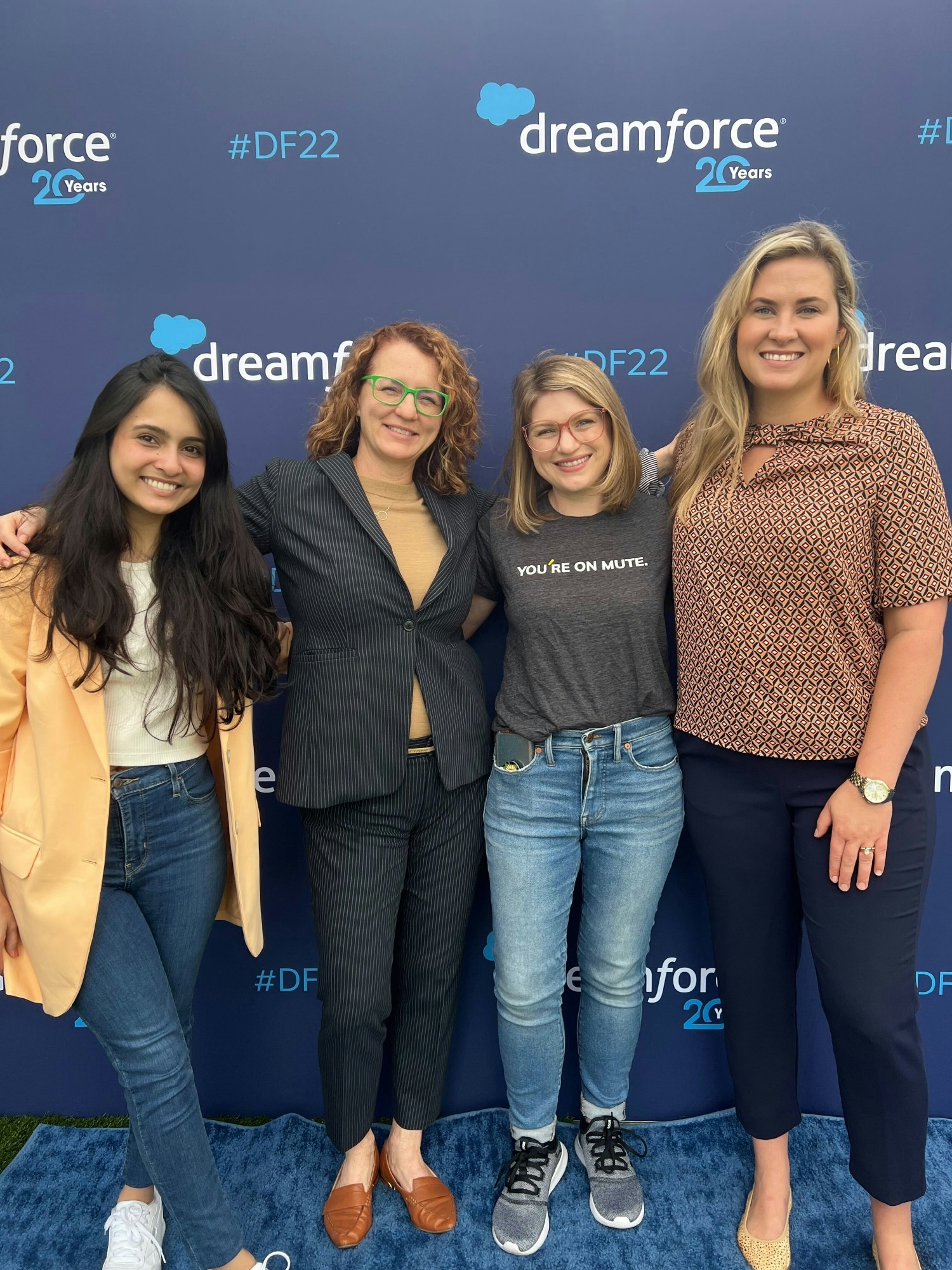 Devika, Erika, Kailee, and Mary Dare at Dreamforce! 