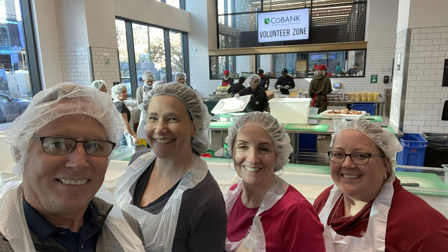 Members of the leadership and executive teams spend an afternoon volunteering at a DC-area soup kitchen.