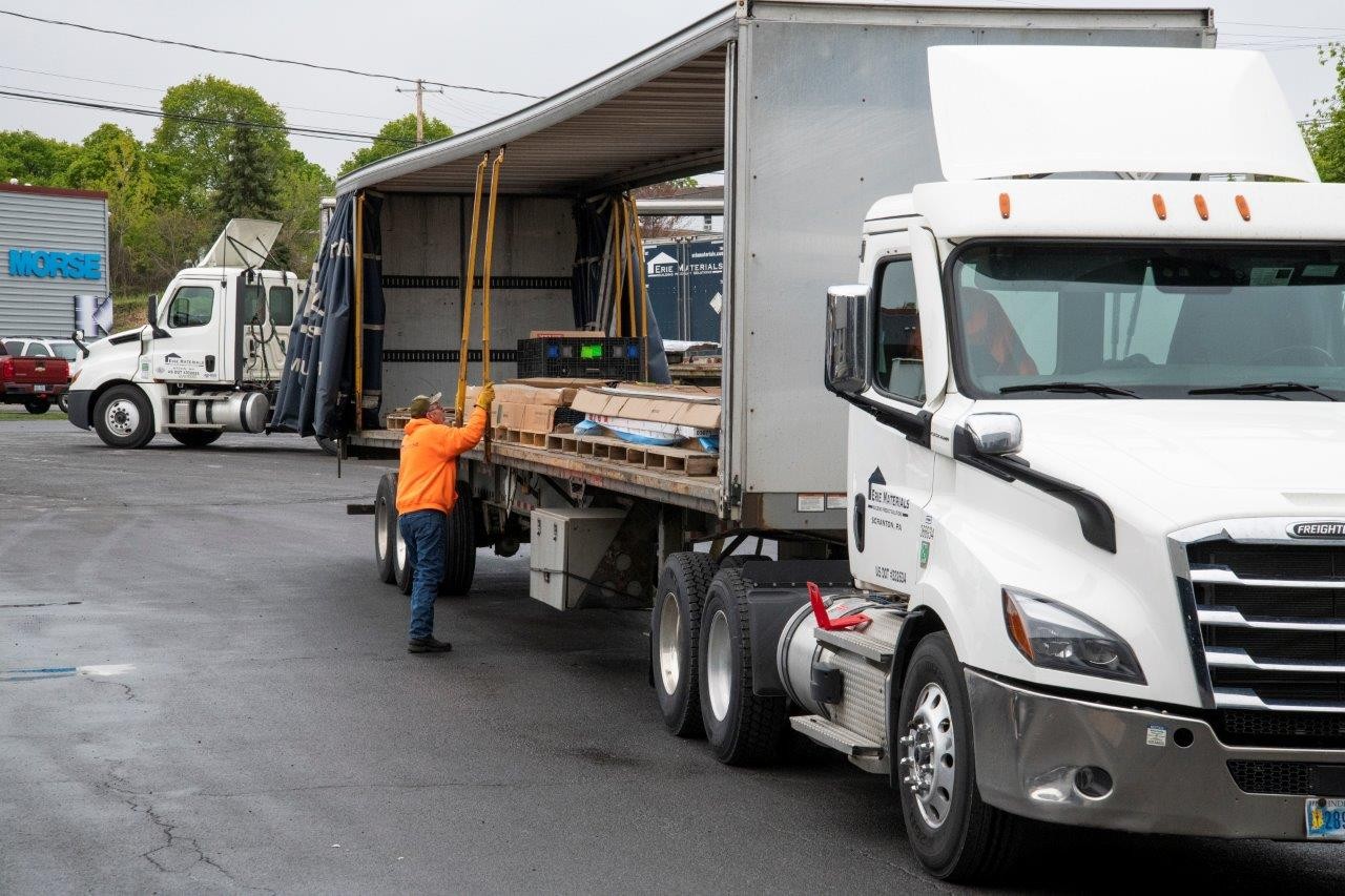 A 20 year veteran driver prepping his truck for the trip back to his home branch location.