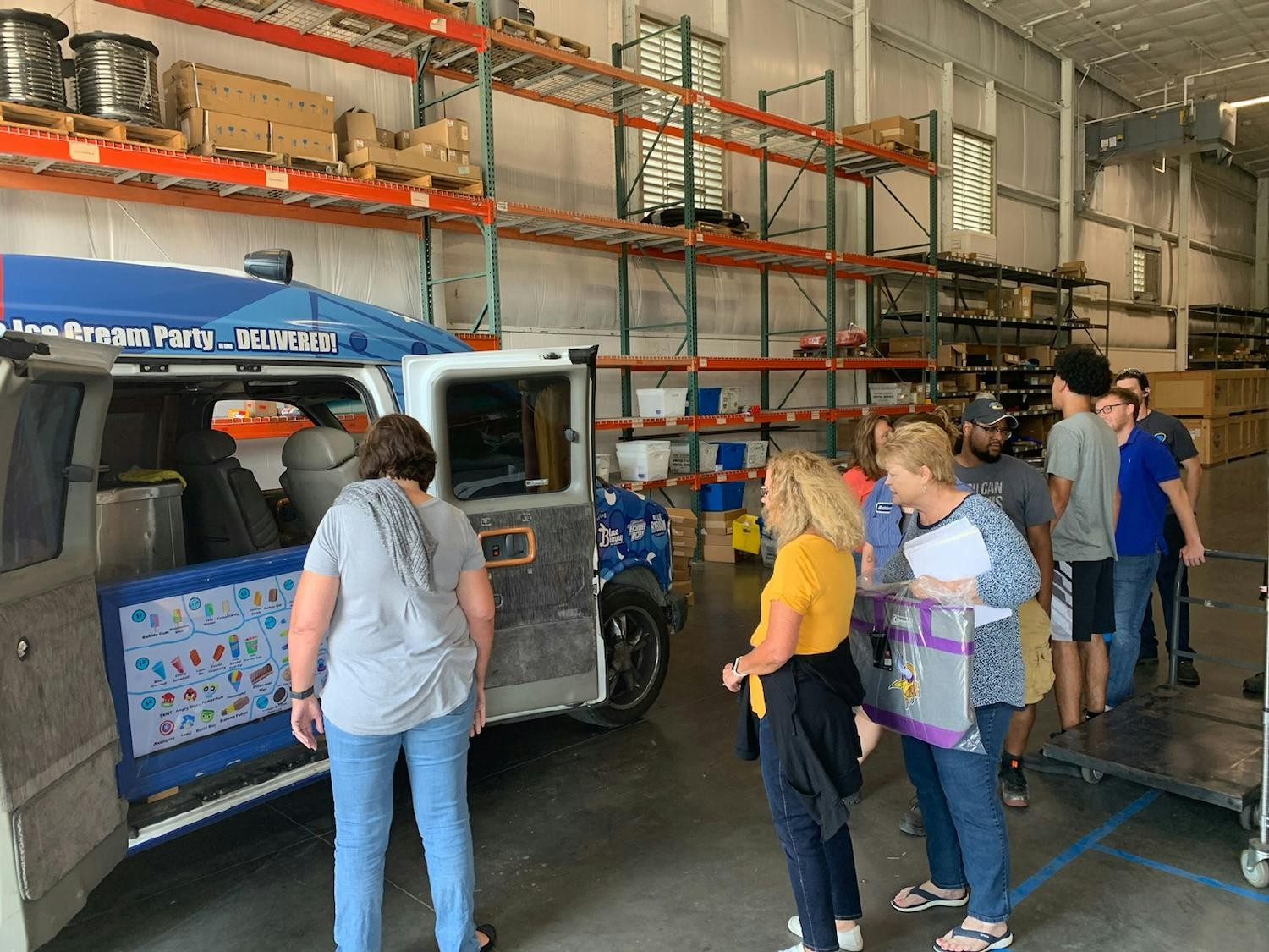 A visit from the Ice Cream Truck on a hot day in 2021!
