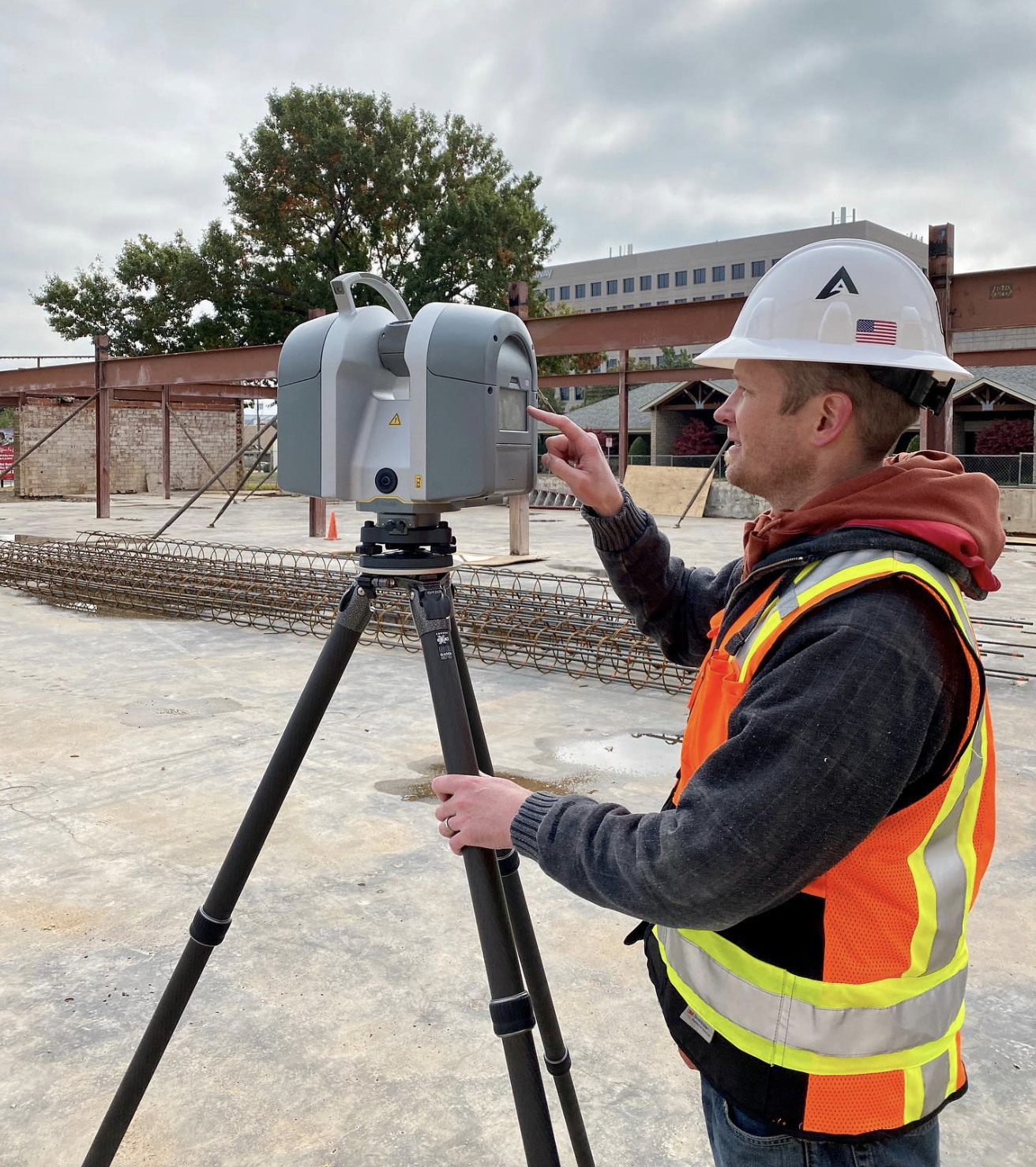 Our 3D laser scanning team on a job site.