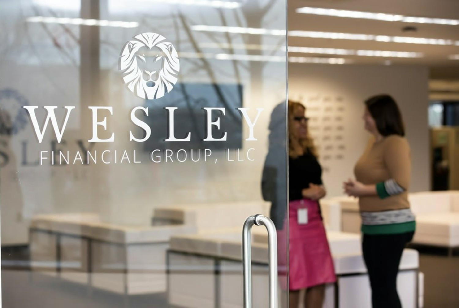 Wesley Financial Group staff members at the office