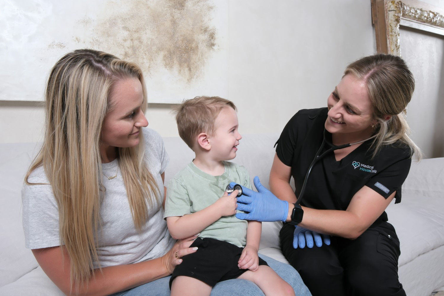 Medical House Calls Nurse Practioner making an at-home medical visit