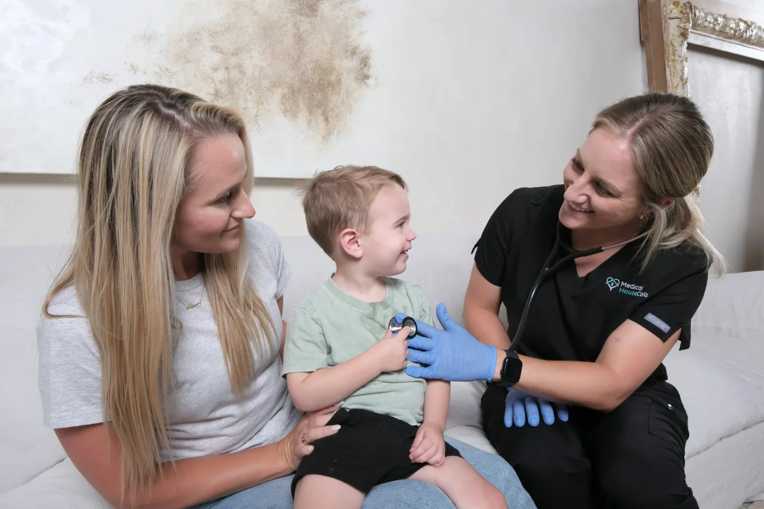 Medical House Calls Nurse Practioner making an at-home medical visit