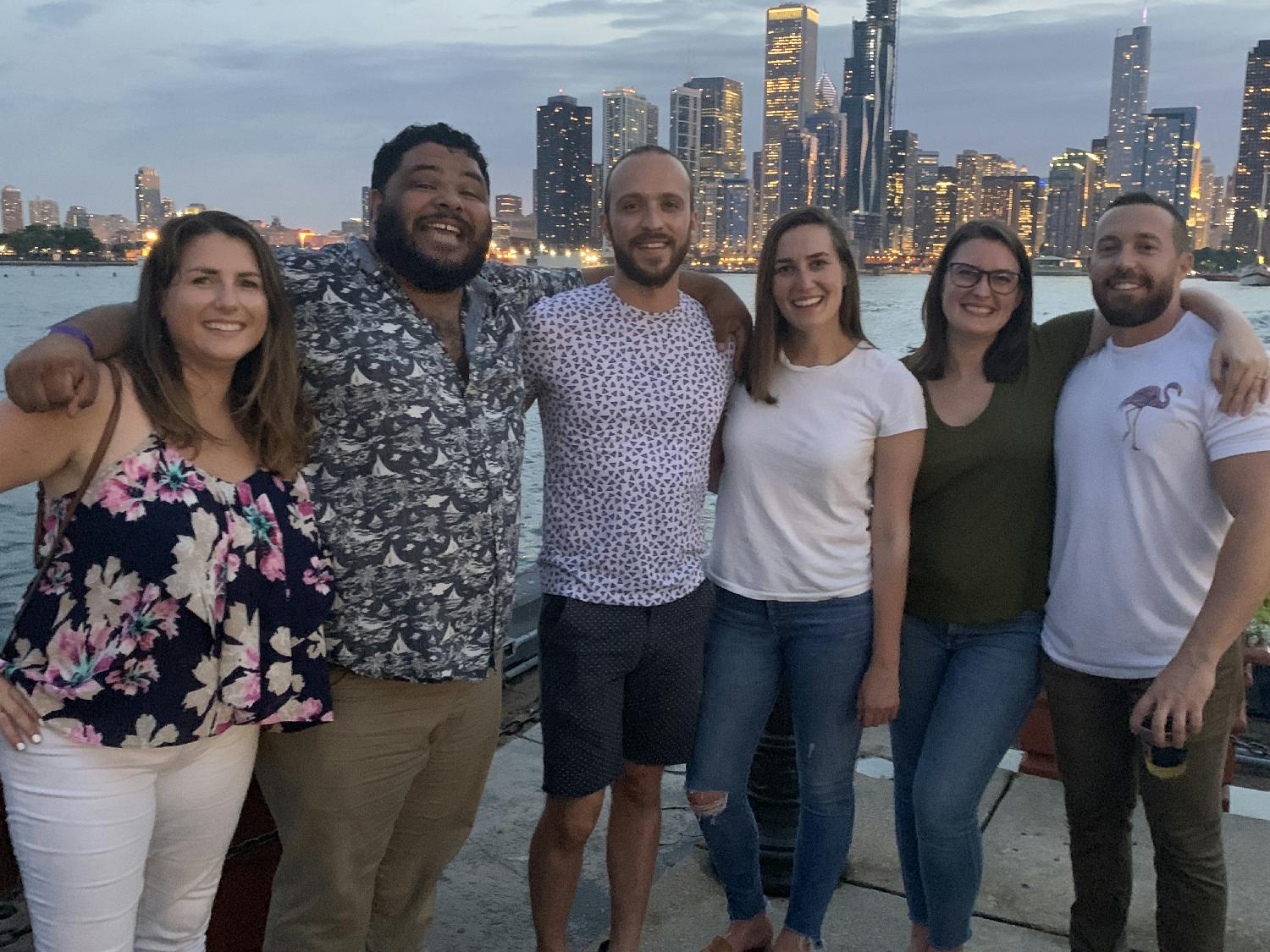 Some team members from our Chicago and San Francisco offices enjoying the summer weather at our off-site meeting in Chicago 2019.