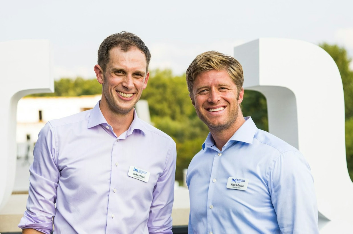 Joshua Hulst (left) and Mark Johnson (right) co-founded Michigan Software Labs in 2010 and together manage the company.