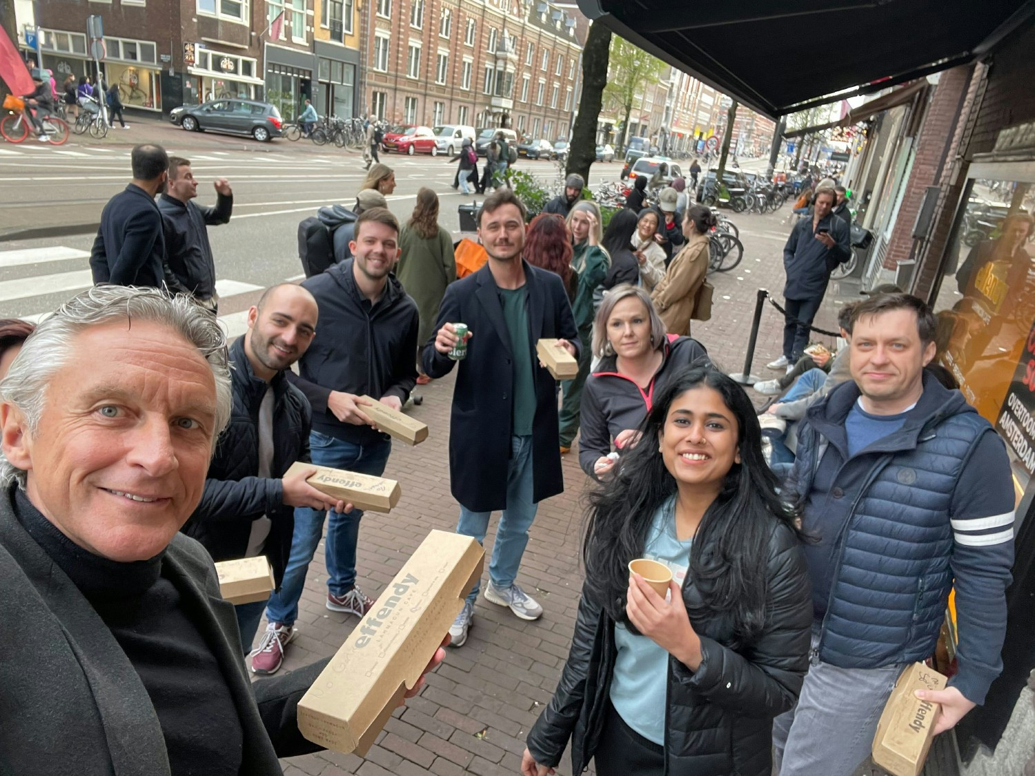 The team took after-office to the streets of Amsterdam—good vibes and great company!