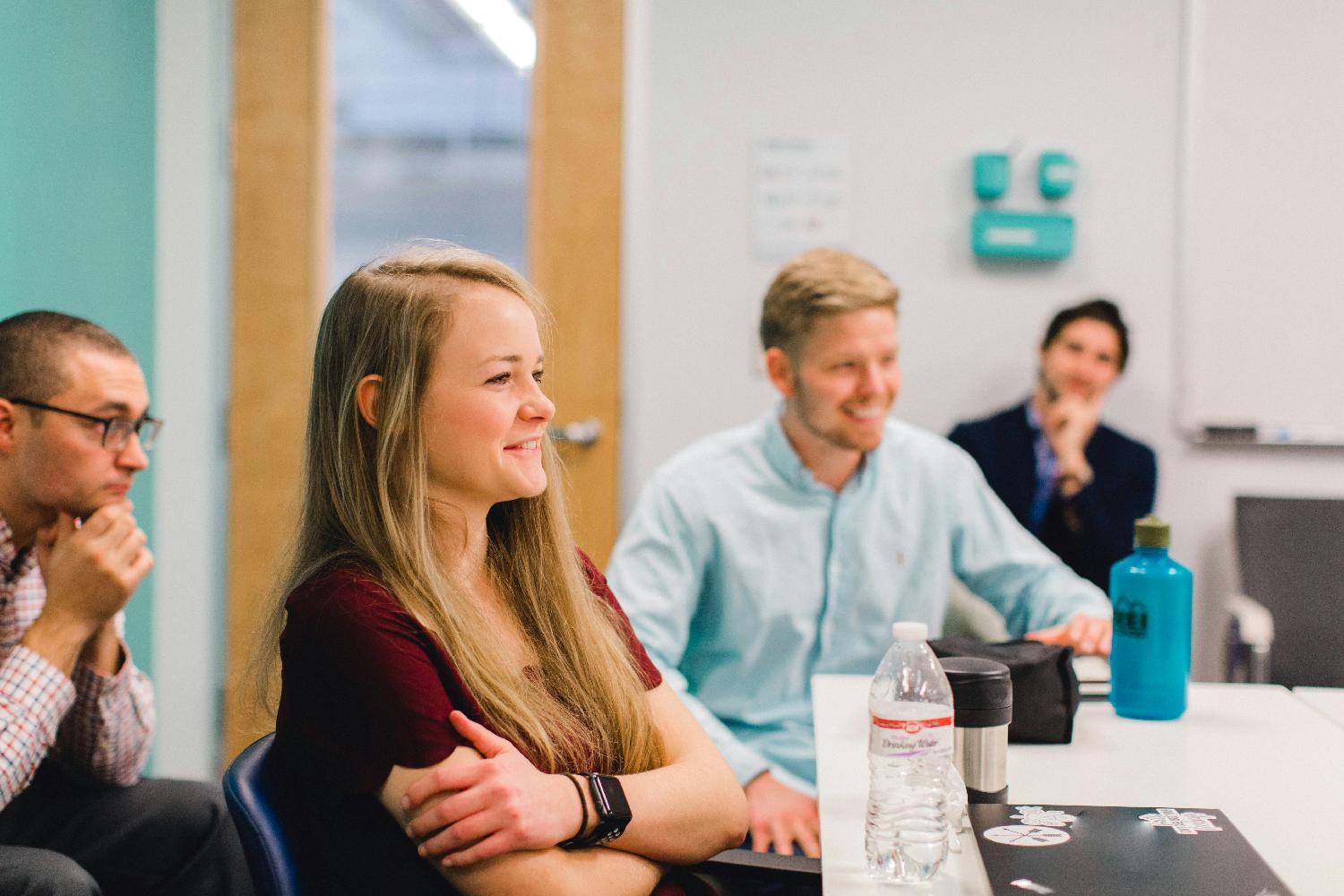 Our team in a meeting.