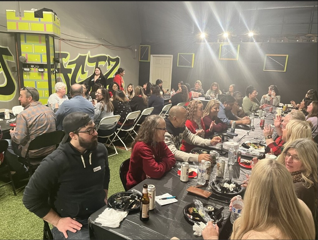 Holiday event in  Bakersfield, CA.  There was food, games, and an escape room, such a fun event for all that joined. 