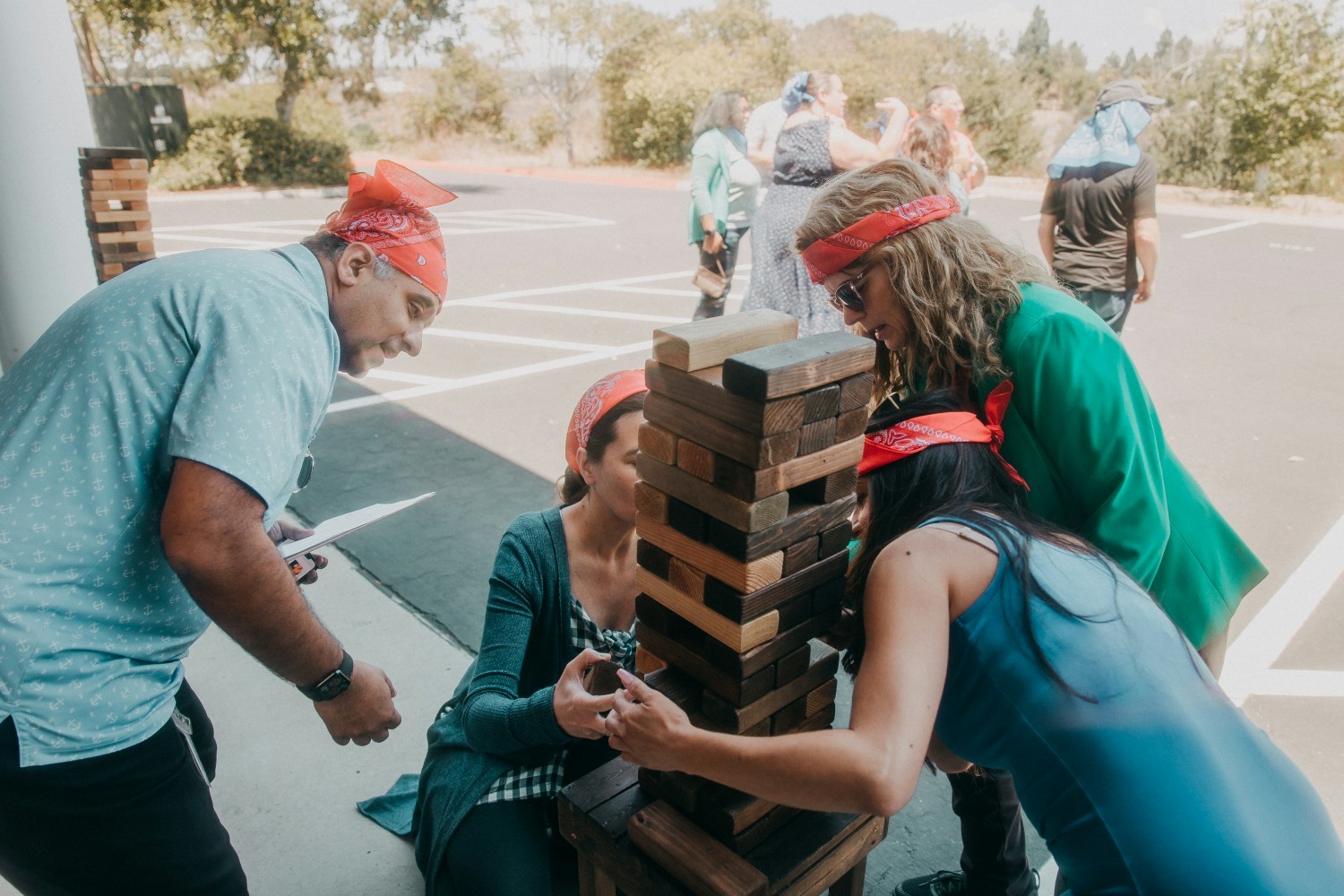 The team enjoying fun and games at the grand opening of Immunicom’s new San Diego facility