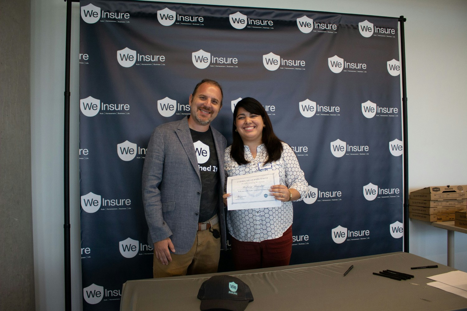 President Jay Wolfberg attending a Sales new hire Signing Day to meet each new hire joining the We Insure team!