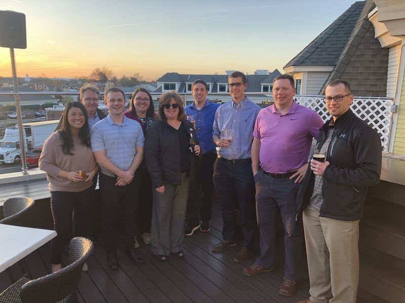 Our Connecticut office at a recent dinner outing.