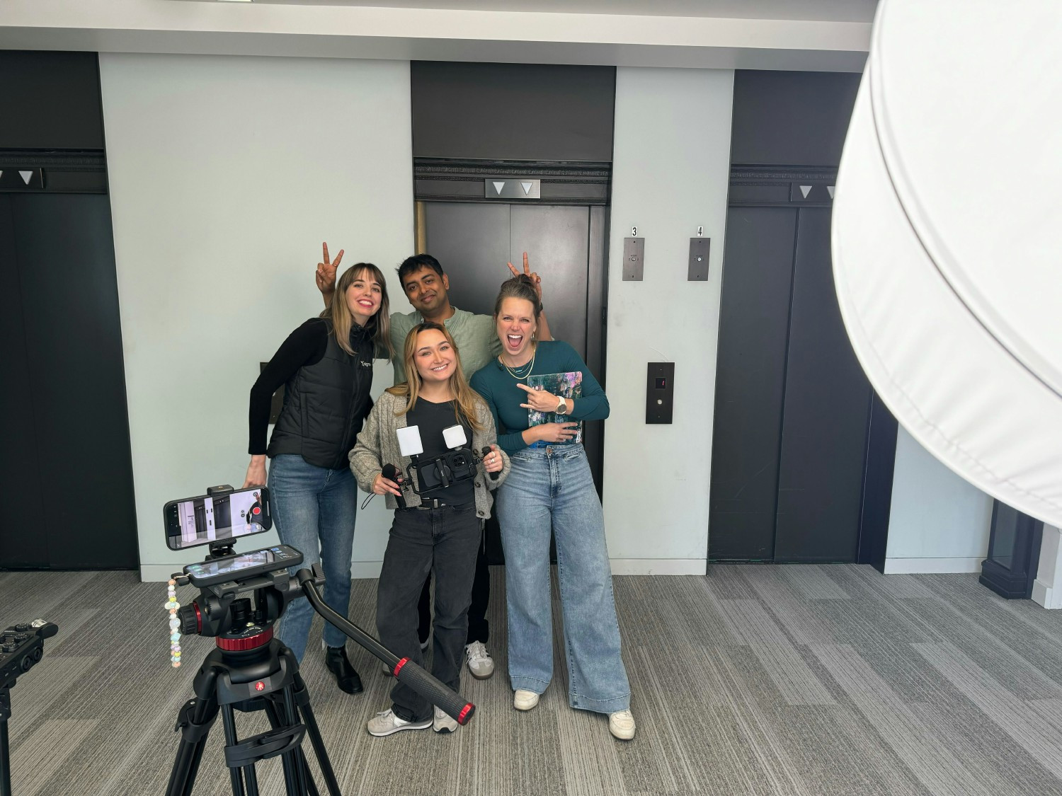 Our Marketing team and Product Manager preparing for our Winter Product Launch.