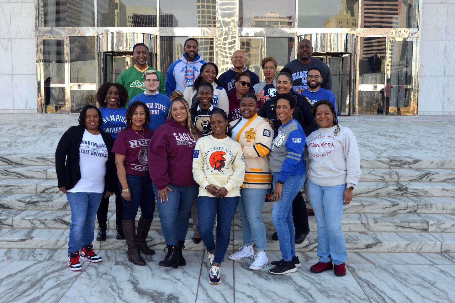 Richmond Fed employees representing HBCU alma maters during Black History Month