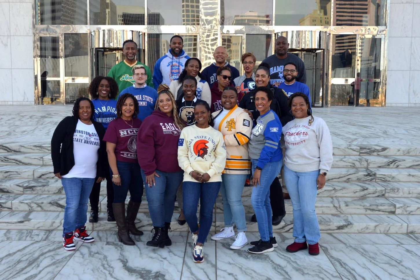 Richmond Fed employees representing HBCU alma maters during Black History Month