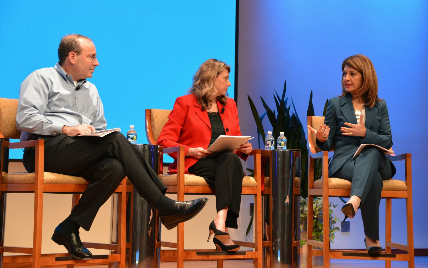 Richmond Fed President Tom Barkin, First VP & COO Becky Bareford and Chief Info Officer Ghada Ijam (left to right)