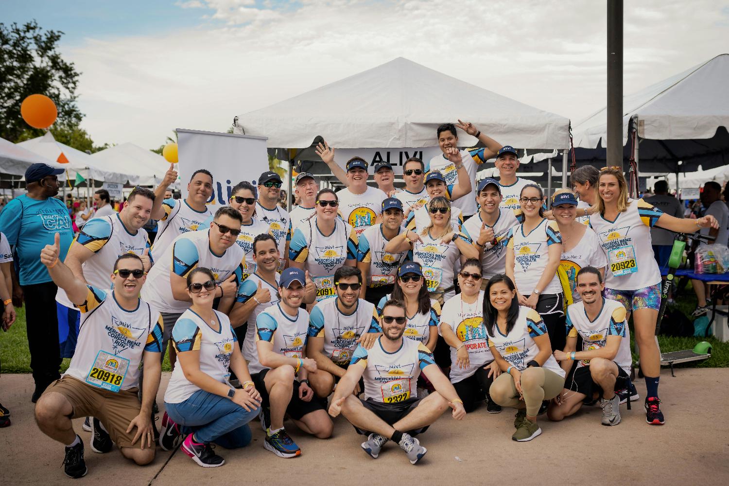 Alivi's Team and the Mercedes Benz Corporate Run 2019