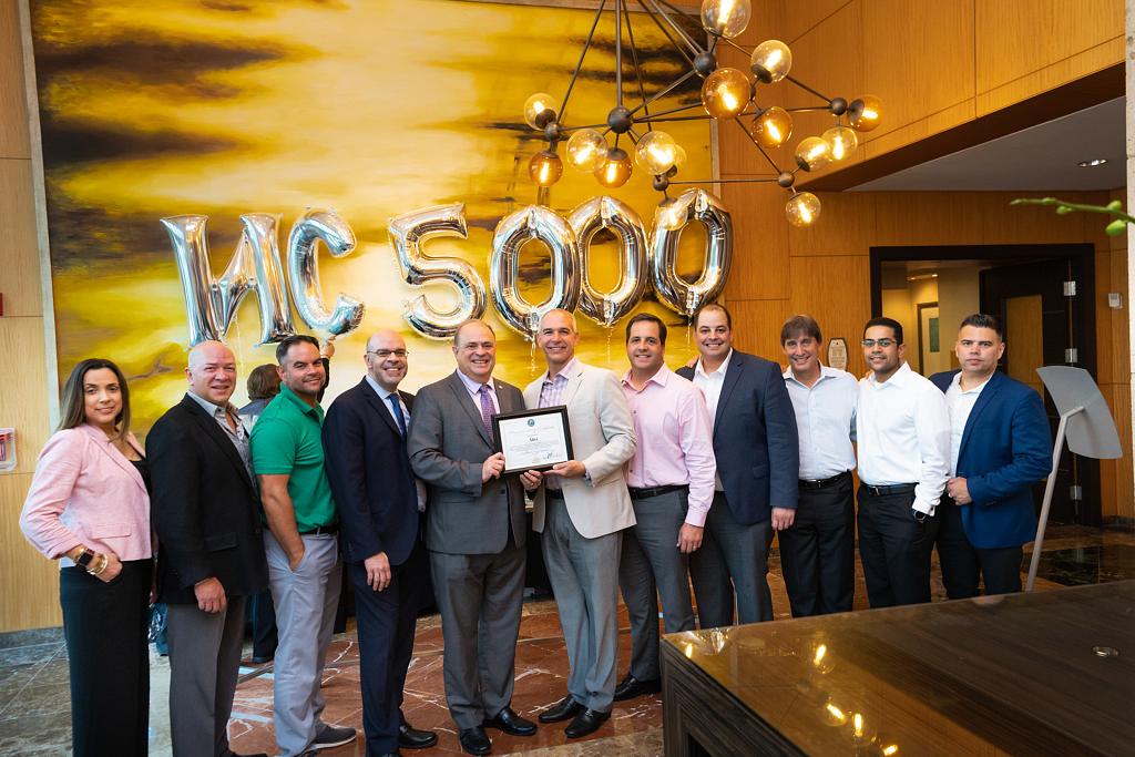Alivi's Leadership Team after being recognized on Inc 5000's list as #300 
