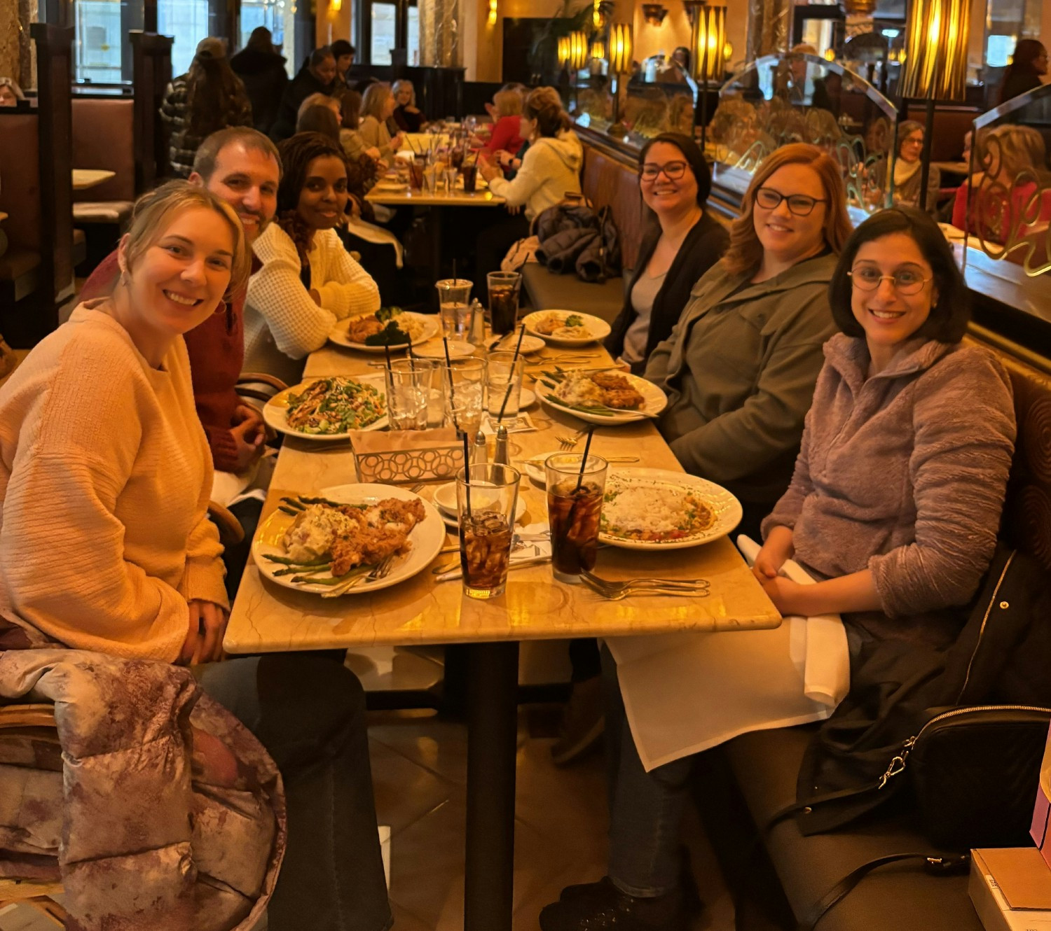 Altimetrik employees getting together for a year-end lunch.