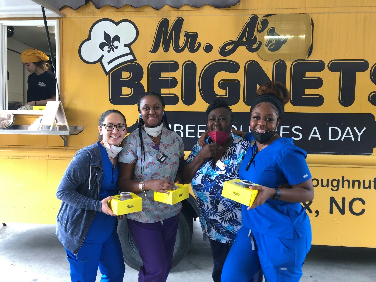 Hillcrest treated the staff with beignets during National Skilled Nursing Care Week