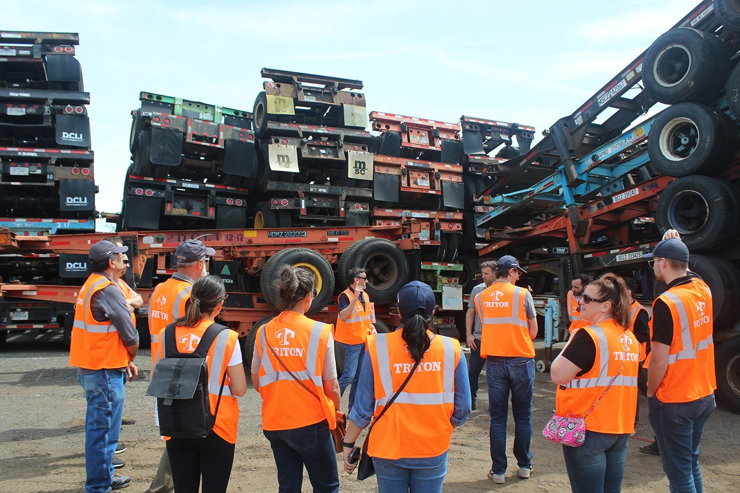 Every year Triton employees from all departments take a depot tour to learn how our container Operations Team works.  