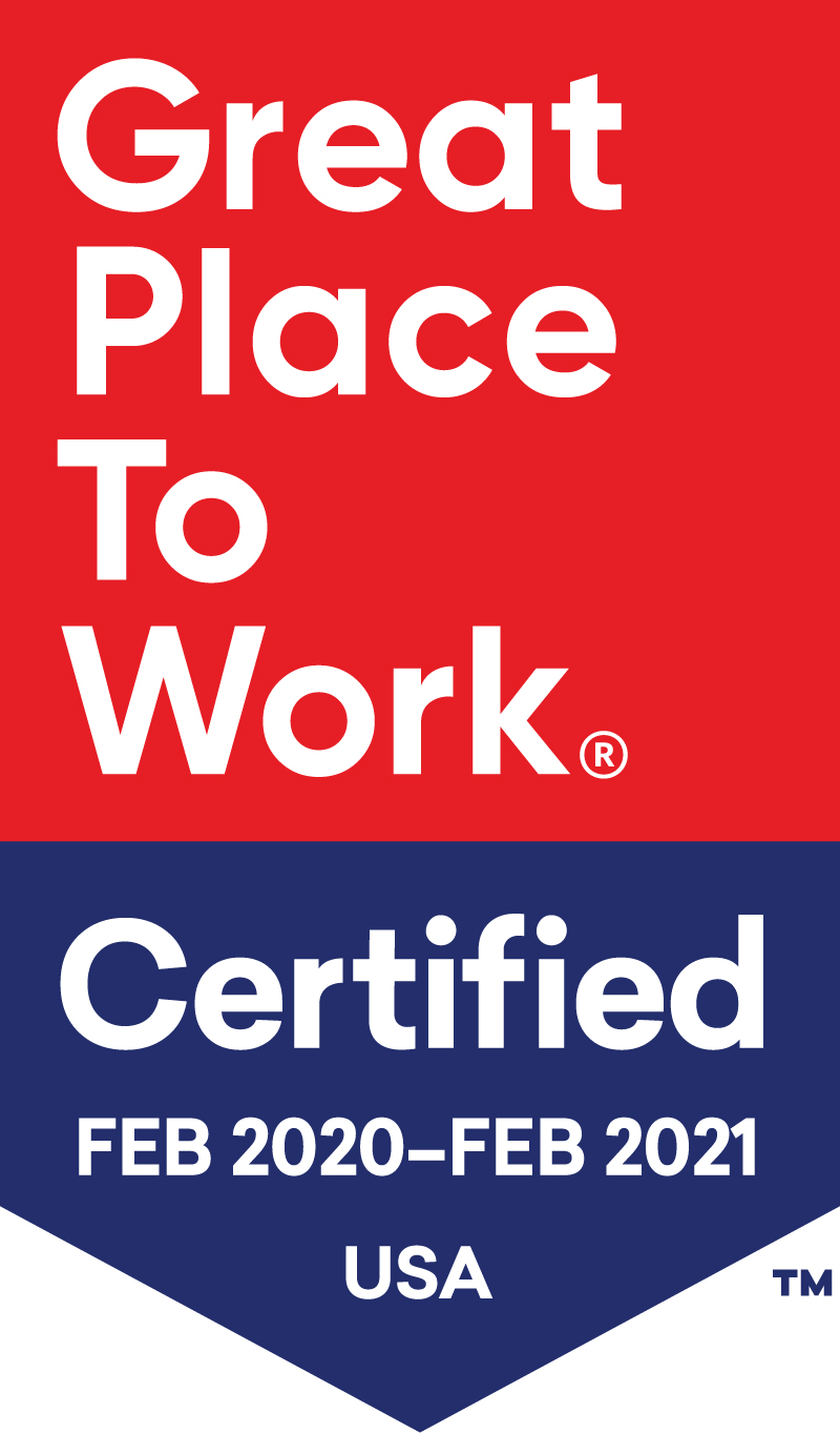 Great Place To Work Certification Badge- 2020