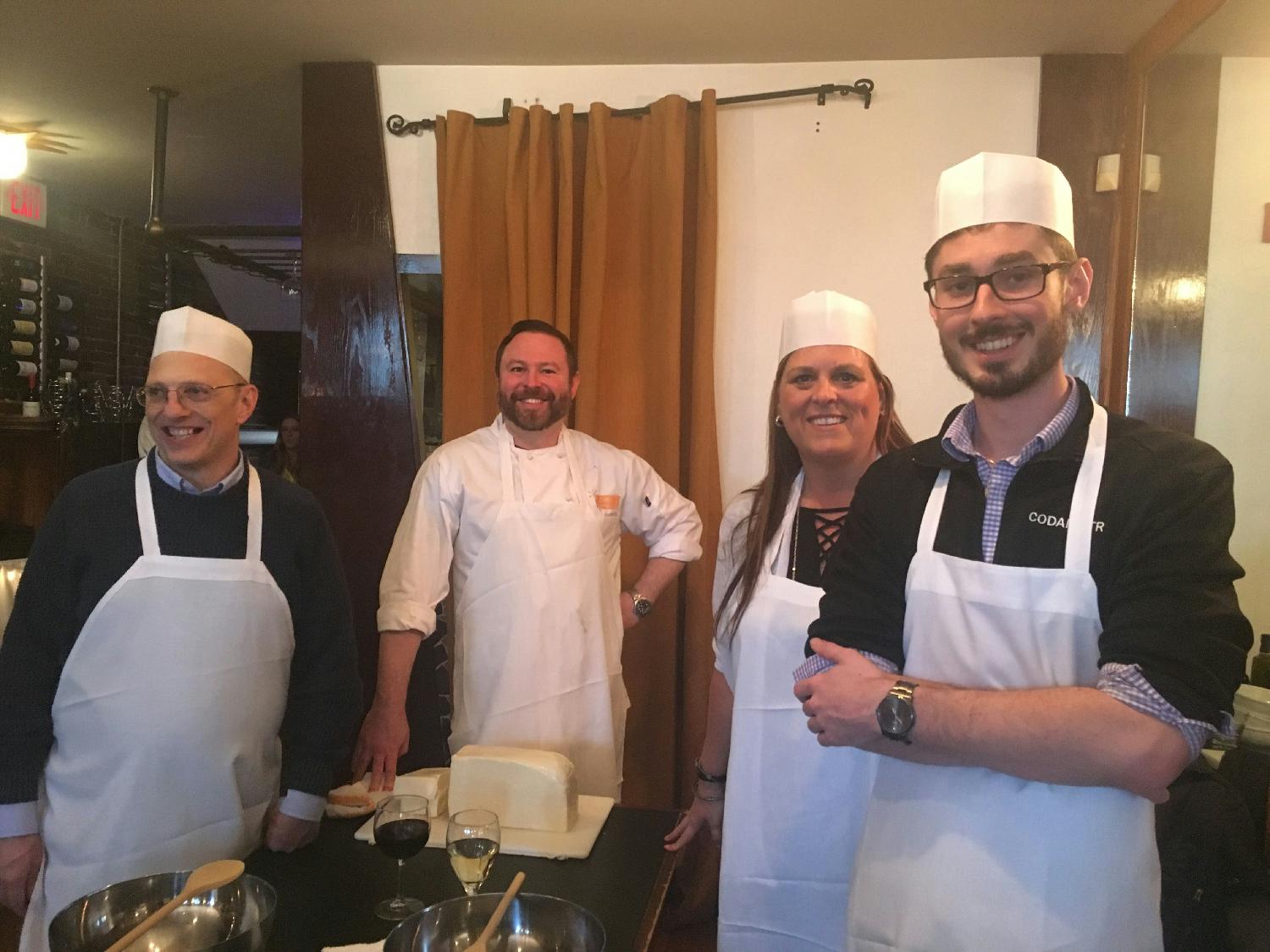 CodaMetrix pasta making class in the North End.