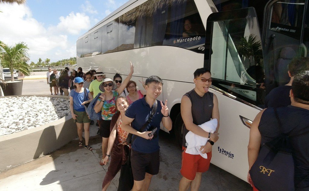 CAIPA MSO team boarding bus for celebration trip.